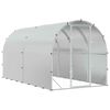 vidaXL Pollaio Argento 400 x 200 x 200 cm Acciaio zincato