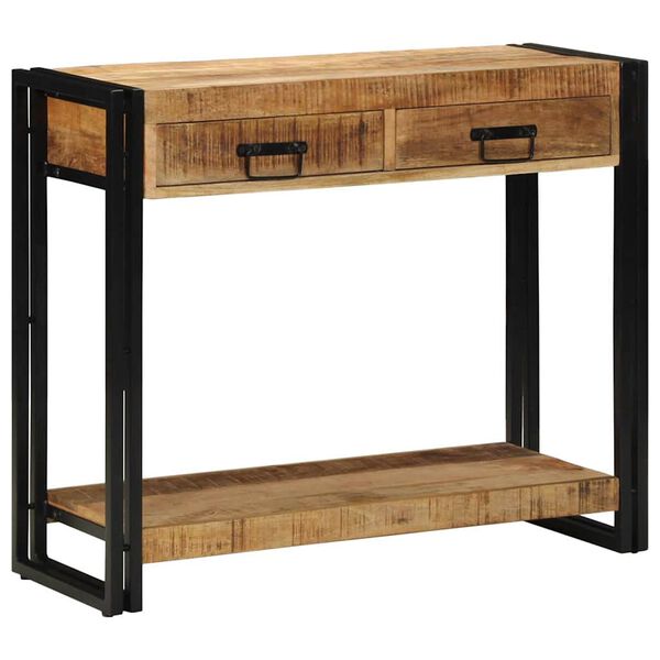 vidaXL Tavolo consolle Marrone 90 x 33 x 75 cm legno massello di mango