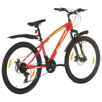vidaXL Mountain Bike 21 Speed 26" Ruote 42 cm Rosso