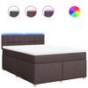 vidaXL Giroletto a Molle con Materasso Marrone Scuro 140x200cm Tessuto
