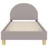 vidaXL Struttura letto bambini con testata Grigio chiaro 80 x 160 cm