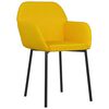 vidaXL Sedie da Pranzo 2 pz Gialle in Velluto