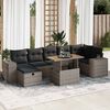 vidaXL Set Divano Giardino 5 pz con Cuscini Grigio Polyrattan Acacia