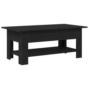 vidaXL Tavolino da salotto Rovere Nero 102 x 55 x 42 cm
