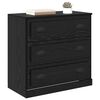 vidaXL Credenza Rovere Nero 70 x 35,5 x 67,5 cm Legno multistrato