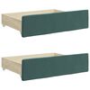 vidaXL Divano Letto Estraibile Cassetti Verde Scuro 80x200cm Velluto