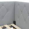 vidaXL Cornice del letto ad angolo Grigio chiaro 100 x 200 cm Tessuto