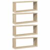 vidaXL Mensole Parete a Cubo 4pz Rovere Sonoma 60x15x23 cm Multistrato