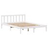 vidaXL Letto senza Materasso Bianco 135x190 cm Legno Massello di Pino