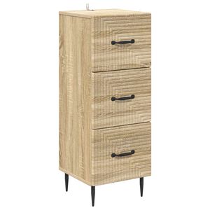 vidaXL Mobile con Cassetti Rovere Sonoma 33 x 34,5 x 89,5 cm