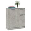 vidaXL Credenze 2 pz Grigio Cemento 60x30x70 cm in Legno Multistrato