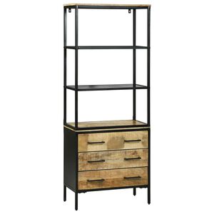 vidaXL Credenza Marrone 70 x 35 x 180 cm Legno di mango massello