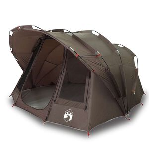 vidaXL Tenda da Pesca per 5 Persone Marrone Impermeabile