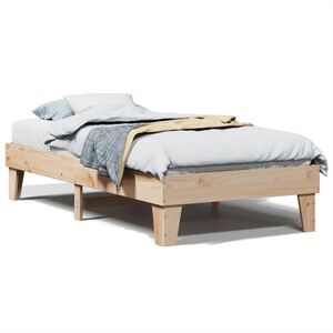 vidaXL Letto senza Materasso 75x190 cm in Legno Massello Pino