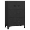 vidaXL Armadio Classificatore Industriale Nero 75x40x115 cm in Metallo