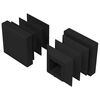 vidaXL Tappi terminali 2 pz Nero 15 x 15 x 15 mm PP