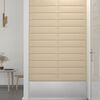 vidaXL Pannelli Murali 12 pz Crema 60x15 cm Tessuto 1,08 m²