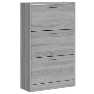 vidaXL Scarpiera Grigio Sonoma 63x24x103 cm in Legno Multistrato