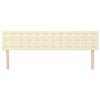 vidaXL Testiera Crema 200x5x78/88 cm in Similpelle