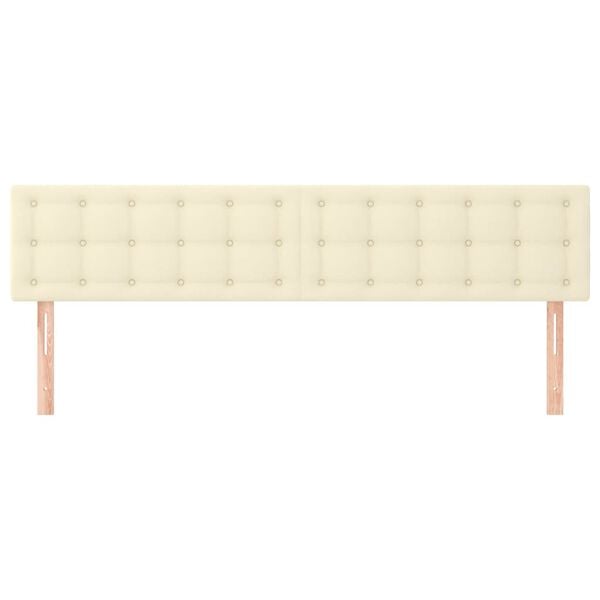 vidaXL Testiera Crema 200x5x78/88 cm in Similpelle