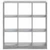 vidaXL Libreria Grigio Sonoma 102x32x108 cm in Legno Multistrato