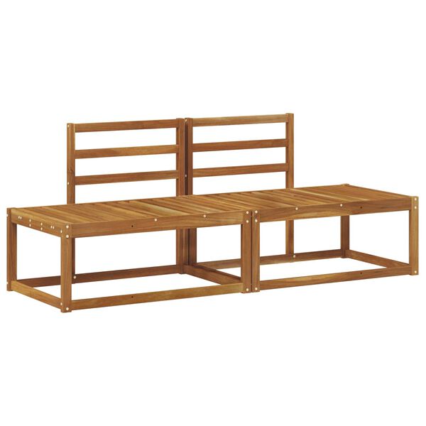 vidaXL Divano da Esterno 2 Pezzo Naturale 182,5 x 63 x 73 cm