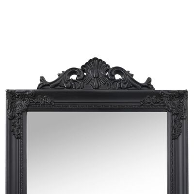 vidaXL Specchio Autoportante Nero 45x180 cm