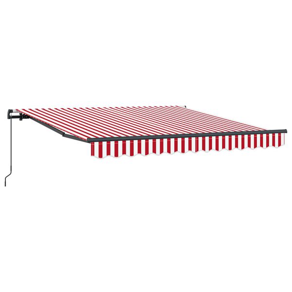 vidaXL Tenda Retrattile Rosso e Bianco 300 x 250 cm