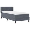 vidaXL Letto a molle con materasso Grigio scuro 200 x 90 cm Velluto