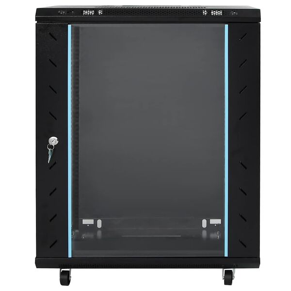 vidaXL Armadietto di rete Nero 60 x 60 x 80 cm Acciaio