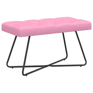 vidaXL Panchina con bottoni imbottiti Rosa 80 x 40 x 46 cm Tessuto