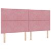 vidaXL Letto a molle con materasso Rosa 200 x 200 cm Tessuto