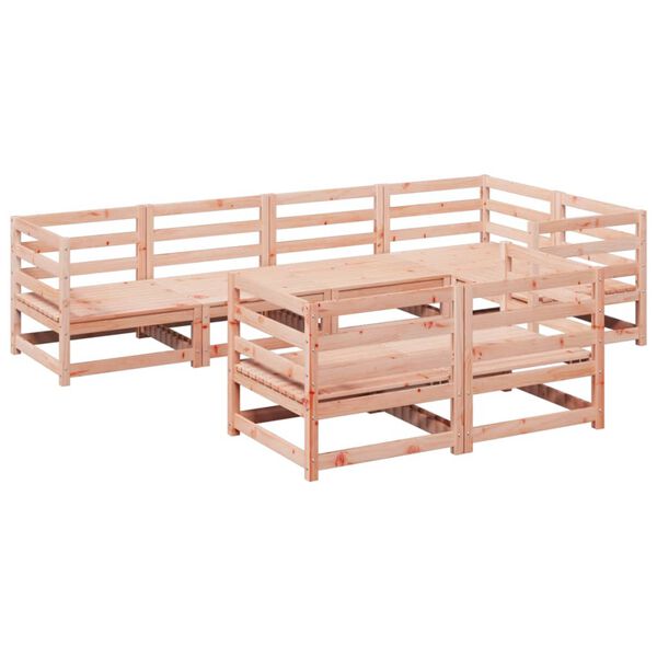 vidaXL Set Divani da Giardino 7 pz in Legno Massello Abete Douglas
