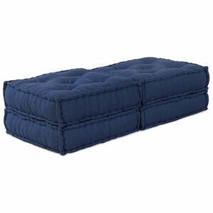 vidaXL Unit&agrave; di Divano Modulare 2 pz Tessuto Indaco 140 x 70 x 36 cm