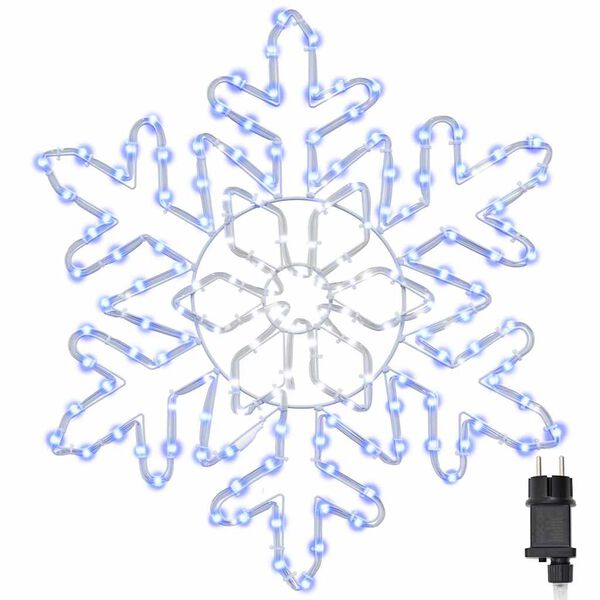 vidaXL Fiocco di Neve di Natale Blu 55,5 x 55,5 x 0,75 cm PVC