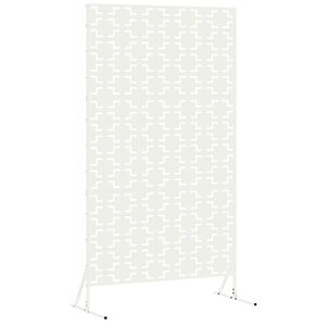 vidaXL Schermo per Privacy 100 x 50 x 180 cm Acciaio Bianco