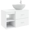 vidaXL Set di mobili per il bagno 2 pz Bianco Legno ingegnerizzato