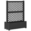 vidaXL Grande vaso con trellis Antracite 99,5 x 43 x 133,5 PP
