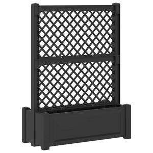 vidaXL Grande vaso con trellis Antracite 99,5 x 43 x 133,5 PP
