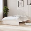 vidaXL Giroletto Bianco in Legno Massello 120x190 cm Small Double