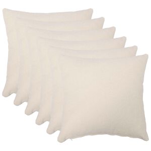 vidaXL Federa 6 pcs HEERLEN Crema 30 x 30 cm Boucl&eacute;