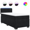 vidaXL Letto a Molle con Materasso Nero Singolo in Velluto