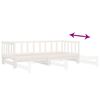 vidaXL Divano Letto con Letto Estraibile Bianco 90x200cm Massello Pino
