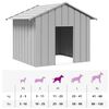 vidaXL Casetta per Cani con Tetto 131x101x102 cm Acciaio Zincato