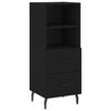 vidaXL Credenza Nero 34,5x34x90 cm in Legno Multistrato