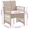 vidaXL Poltrone da Giardino con Cuscini 2 pz Beige in Polyrattan