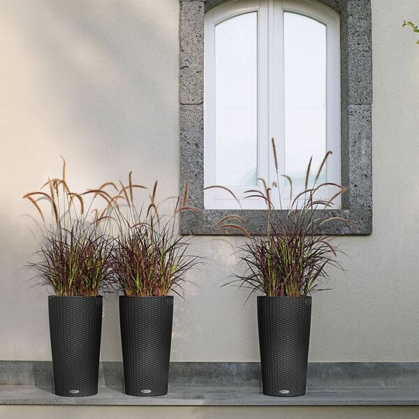 LECHUZA Fioriera CILINDRO Cottage 32 ALL-IN-ONE Diametro 32 cm Granito