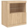 vidaXL Credenza con Luci LED Rovere Sonoma 181,5x37x67 cm