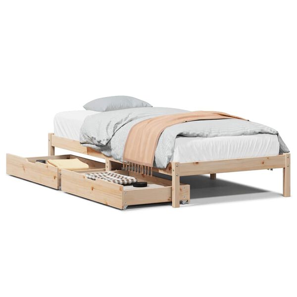 vidaXL Letto senza Materasso 90x200 cm in Legno Massello di Pino