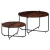 vidaXL Set Tavolini da Salotto 2 pz in Massello di Acacia 60x35 cm